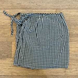 Madewell Black & White Checkered Skirt